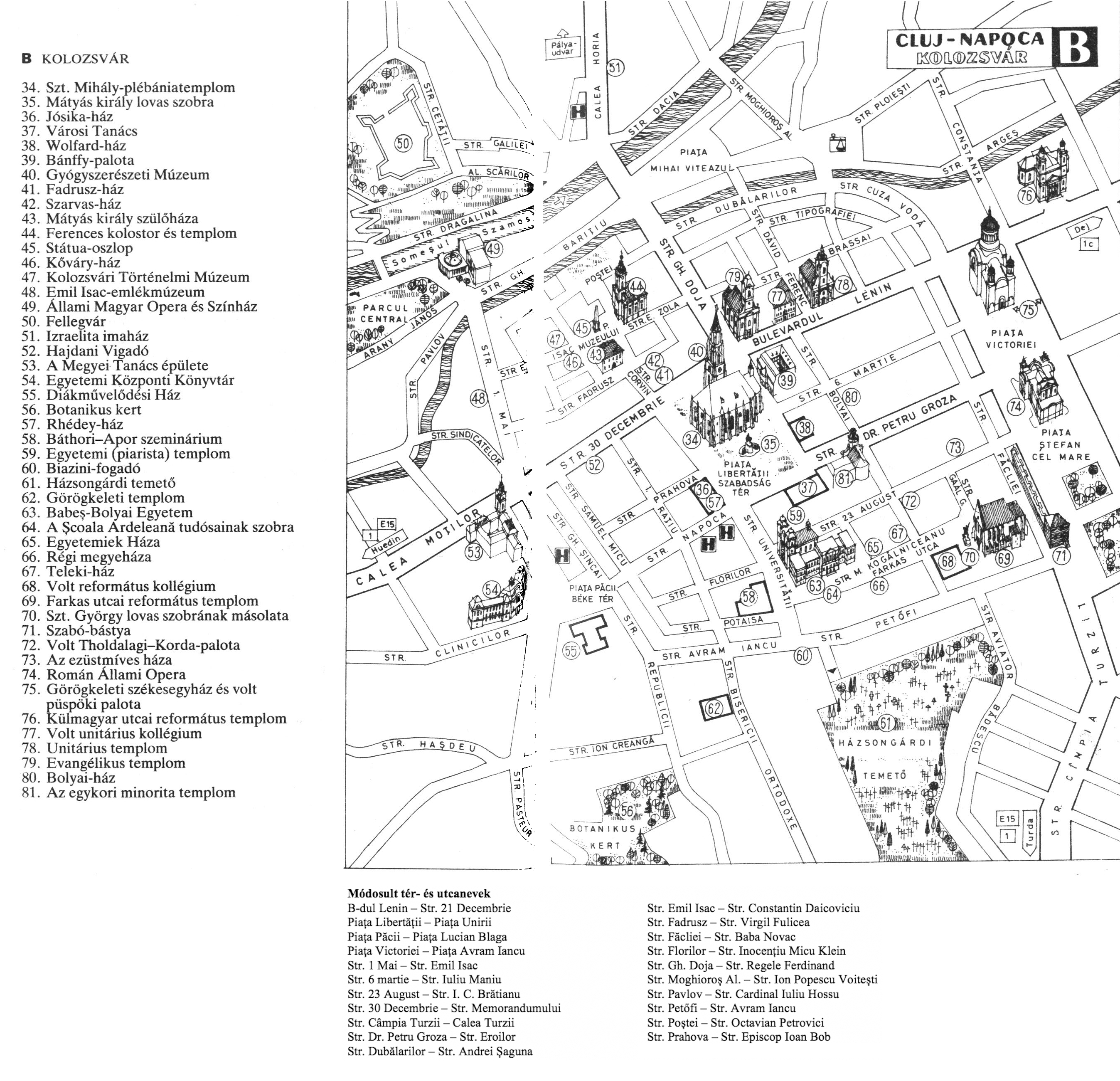 Kolozsvár térképe